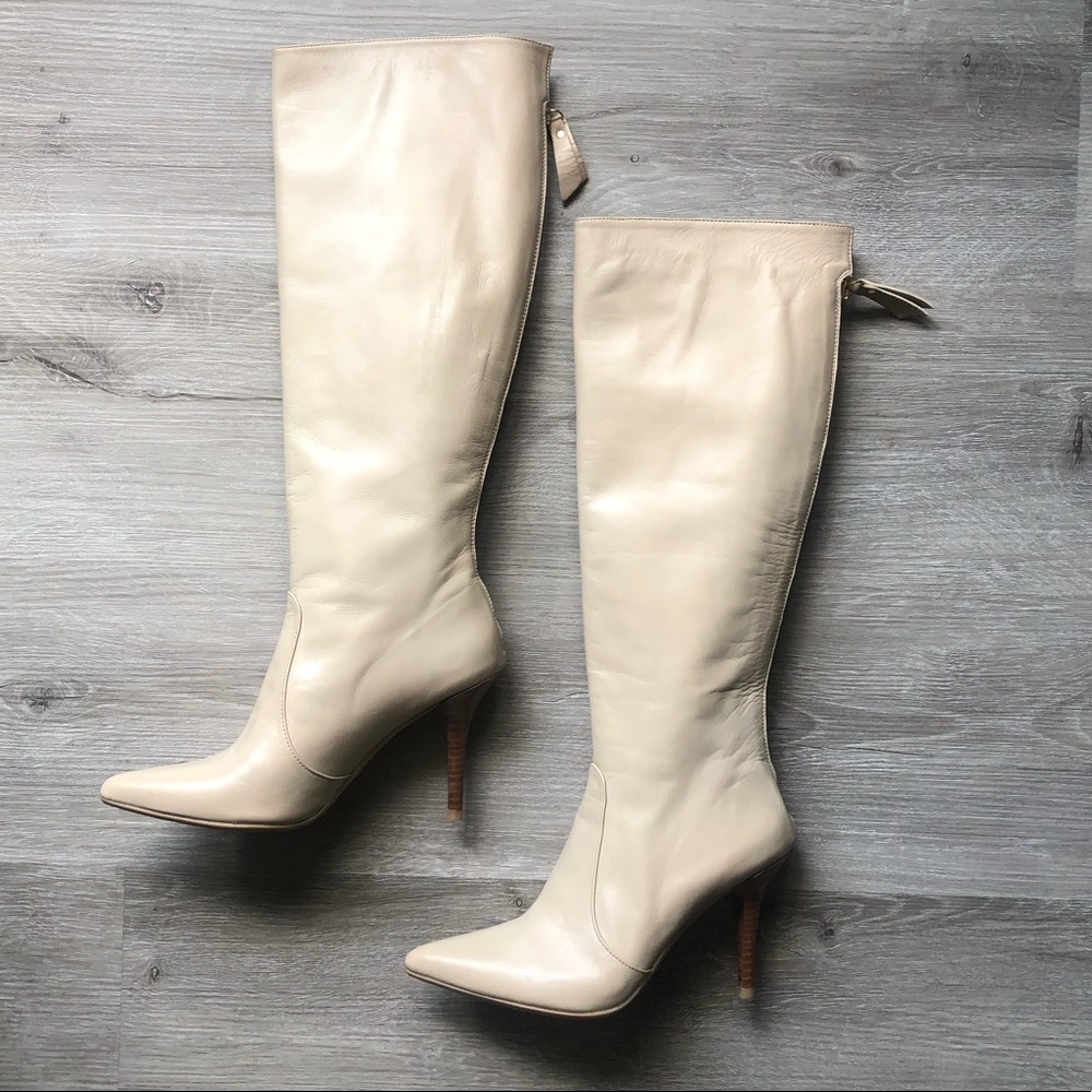 *NEW* Stuart Weitzman Cream Knee High Boots | 4.5